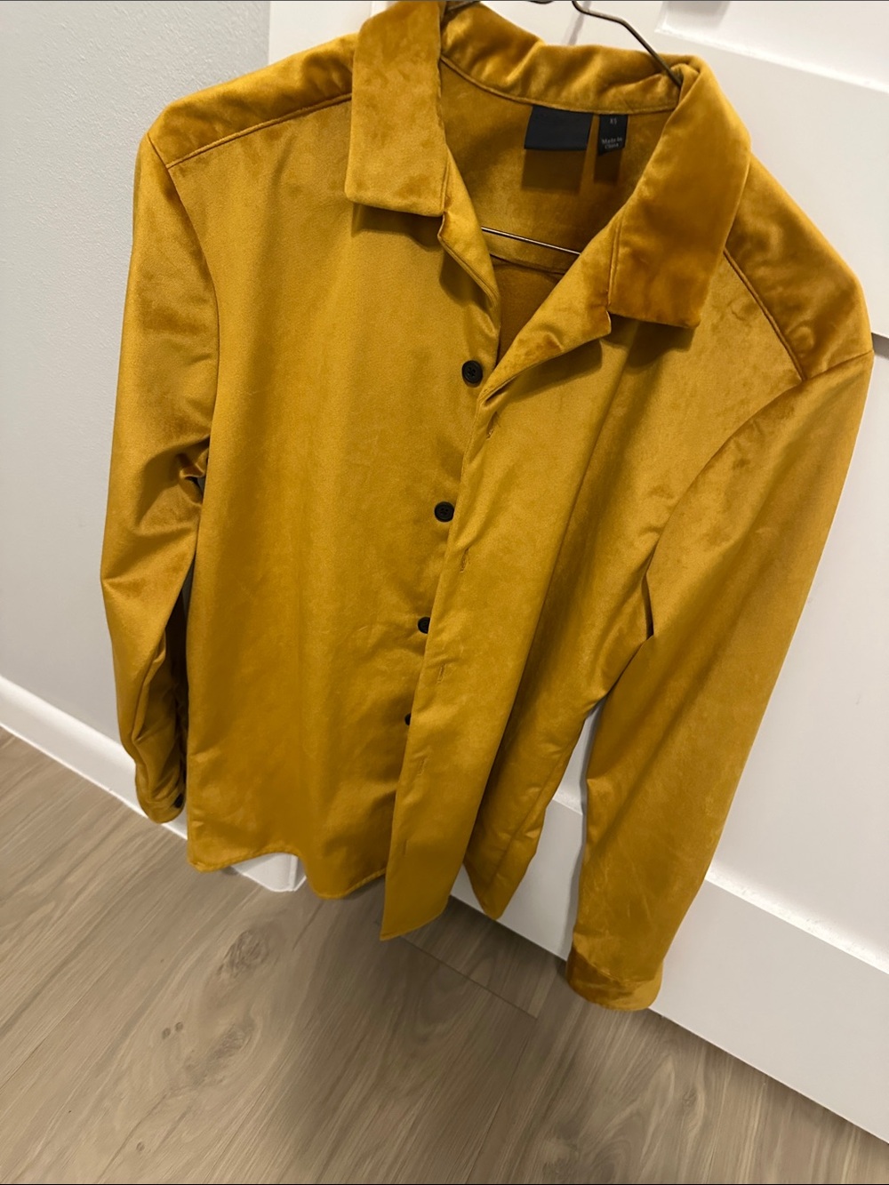 ASOS Mustard Yellow Button-Up Shirt Jacket